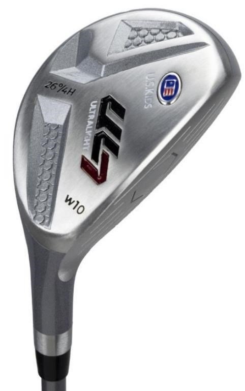 U.S. Kids Golf UL7-60 (152cm) W10 5-Club junior golf set + stand bag, silver/navy/white