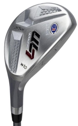 U.S. Kids Golf UL7-60 (152cm) W10 5-Club junior golf set + stand bag, silver/navy/white