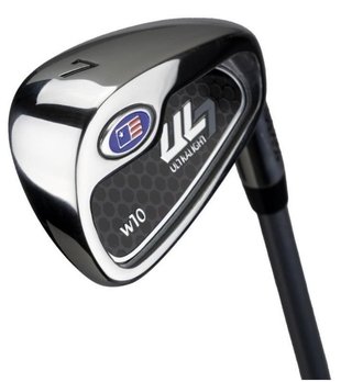 U.S. Kids Golf UL7-60 (152cm) W10 5-Club junior golf set + stand bag, silver/navy/white