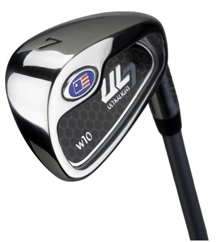 U.S. Kids Golf UL7-60 (152cm) W10 5-Club junior golf set + stand bag, silver/navy/white