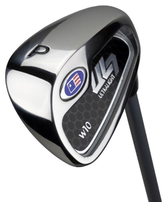 U.S. Kids Golf UL7-60 (152cm) W10 5-Club junior golf set + stand bag, silver/navy/white