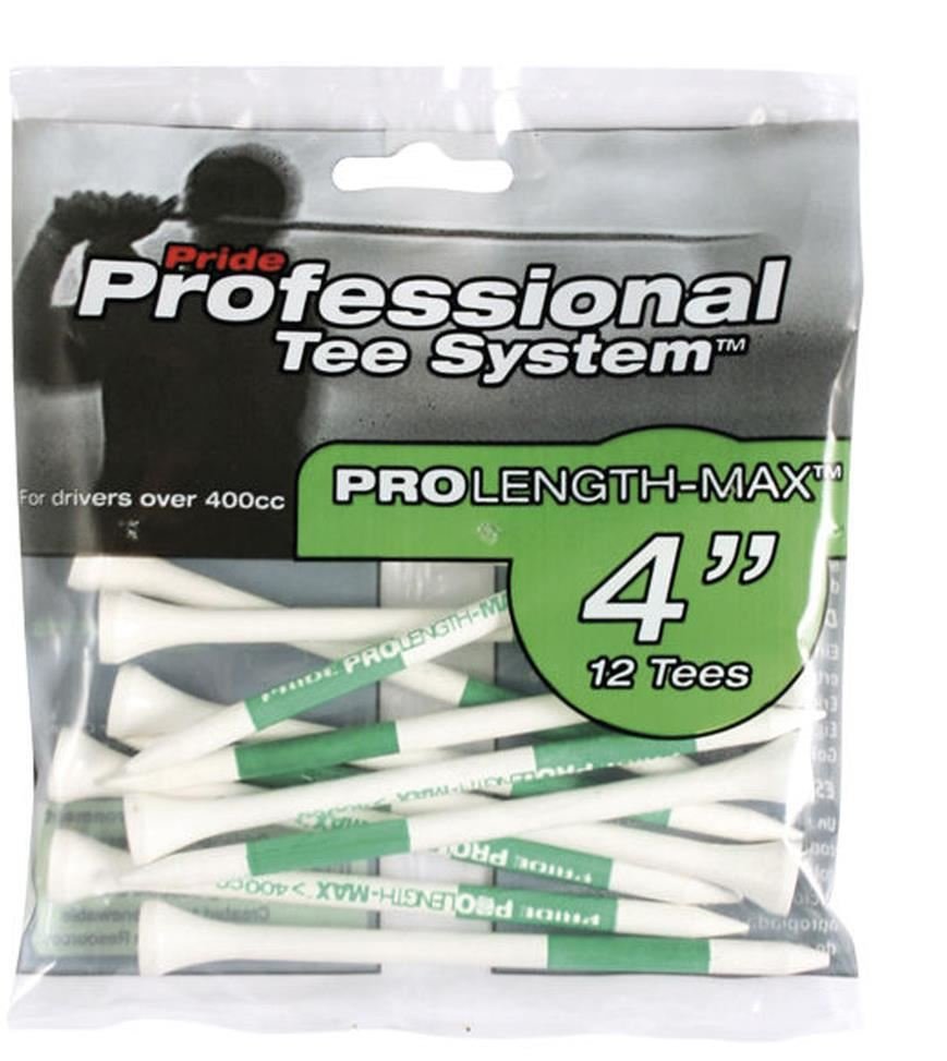 Pride Professional Tee System Prolength Max Green Wood Tees 101mm (4"), 12pcs