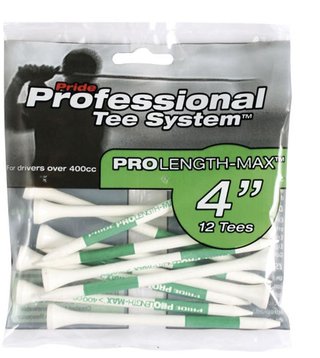 Pride Professional Tee System Prolength Max Green Wood Tees 101mm (4"), 12pcs