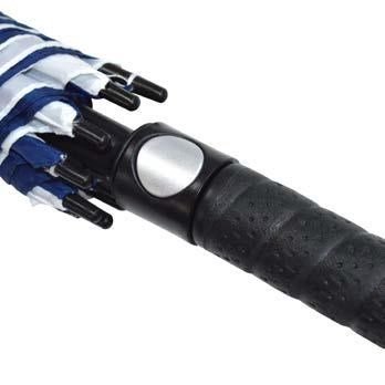PGA Tour Windproof Double Canopy 62" Umbrella, white/blue