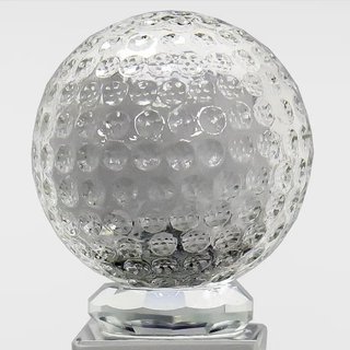 Longridge Crystal Golf Trophy With Golf Ball 235mm