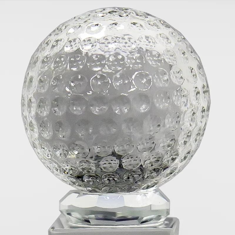 Longridge Crystal Golf Trophy With Golf Ball 235mm