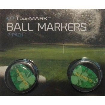 Loudmouth Ball Marker Jumbo Lucky 2pack, black