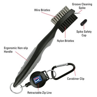 PGA Tour Club Brush and Groove Cleaner, black