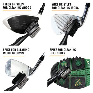 PGA Tour Club Brush and Groove Cleaner, black