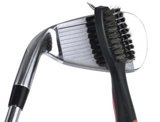 PGA Tour Club Brush and Groove Cleaner, black