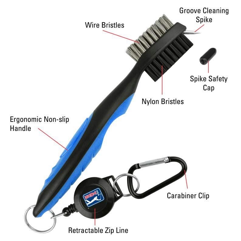 PGA Tour Club Brush and Groove Cleaner, black