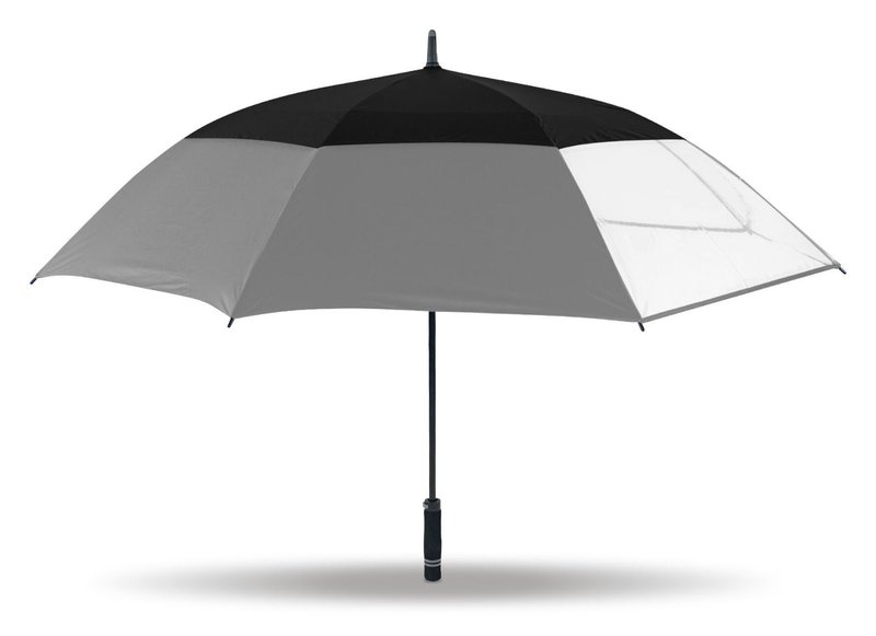 Masters Golf TourDri Classic GR 64" UV umbrella, grey/black/clear