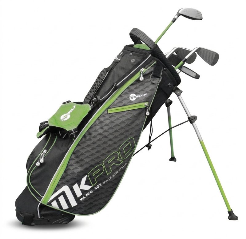 MKids Pro Junior Golf Half Set 57" (145cm/9-11Y) junior golf set, graphite, + stand bag, green