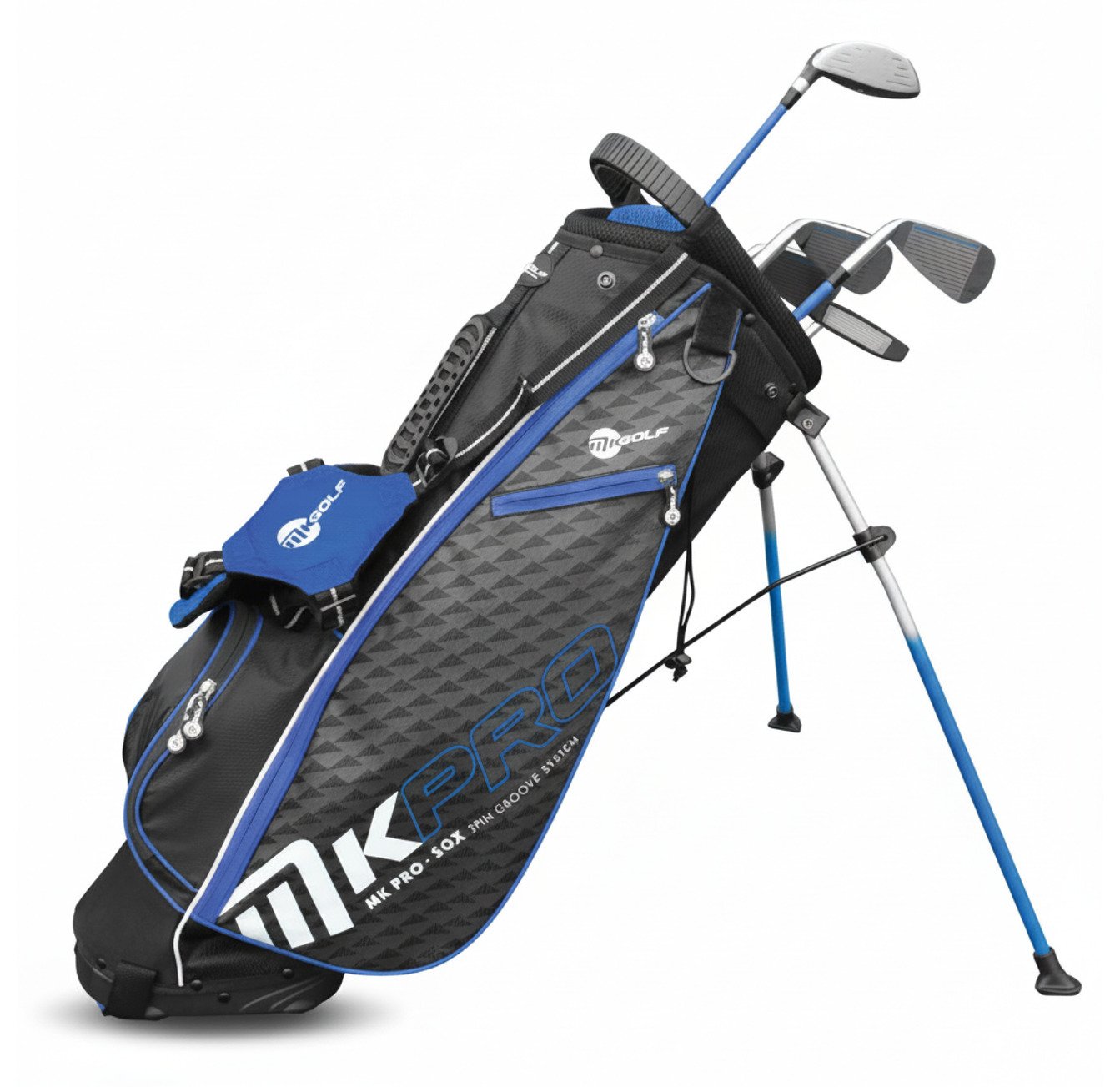 MKids Pro Junior Blue 61" (155cm/10-12Y) junior golf set, graphite, + stand bag, blue