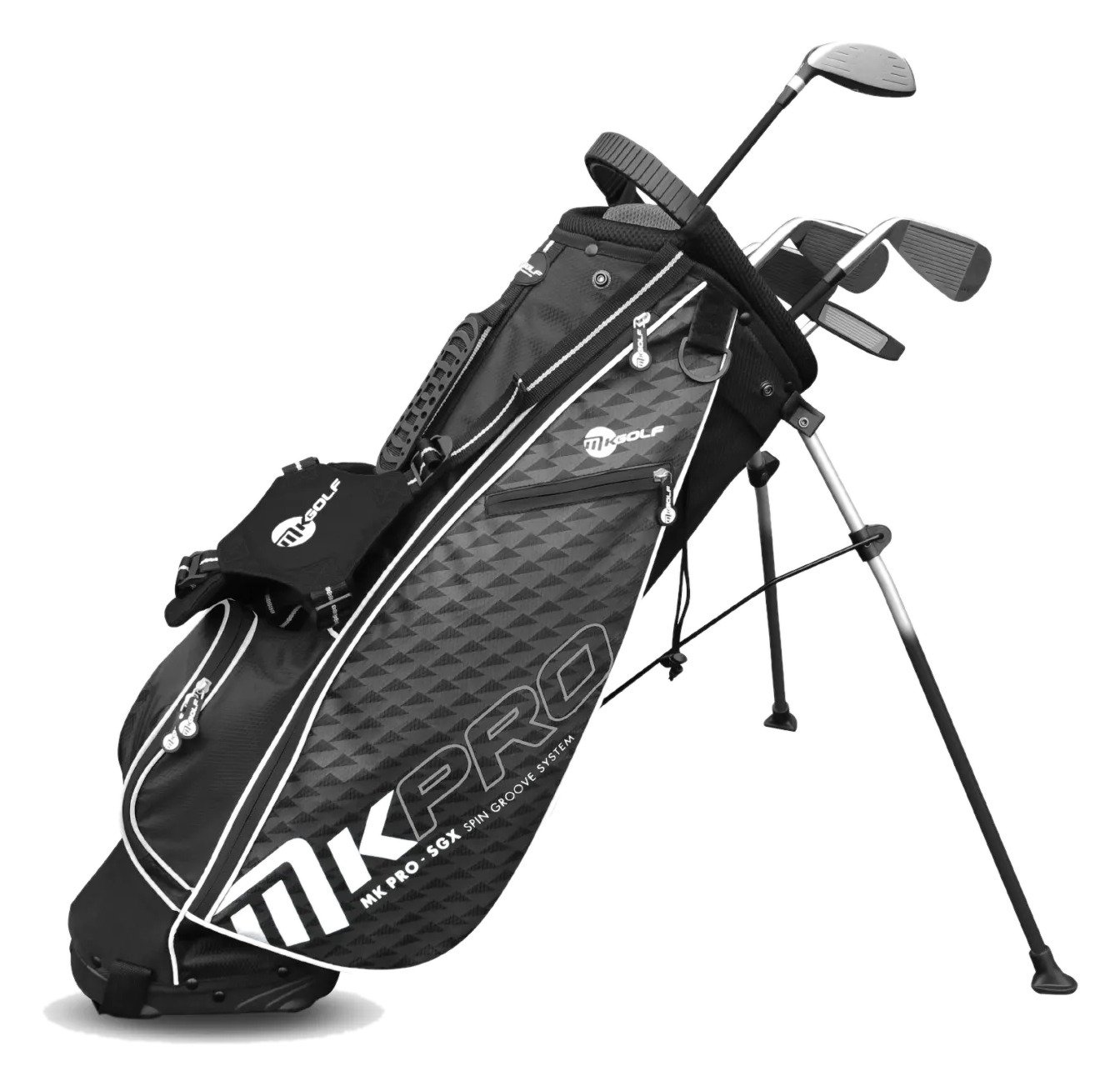 MKids Pro Junior Golf Half Set 65" (165cm/12-14Y) junior golf set, graphite, + stand bag, grey