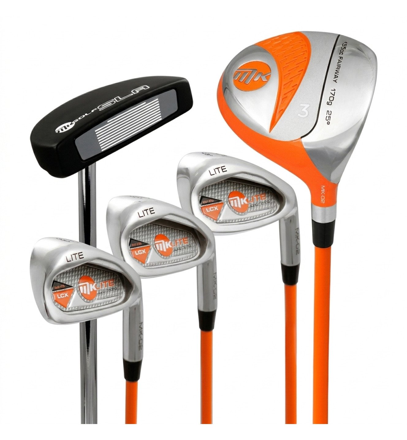 MKids Lite Junior golf set, graphite, + stand bag, orange