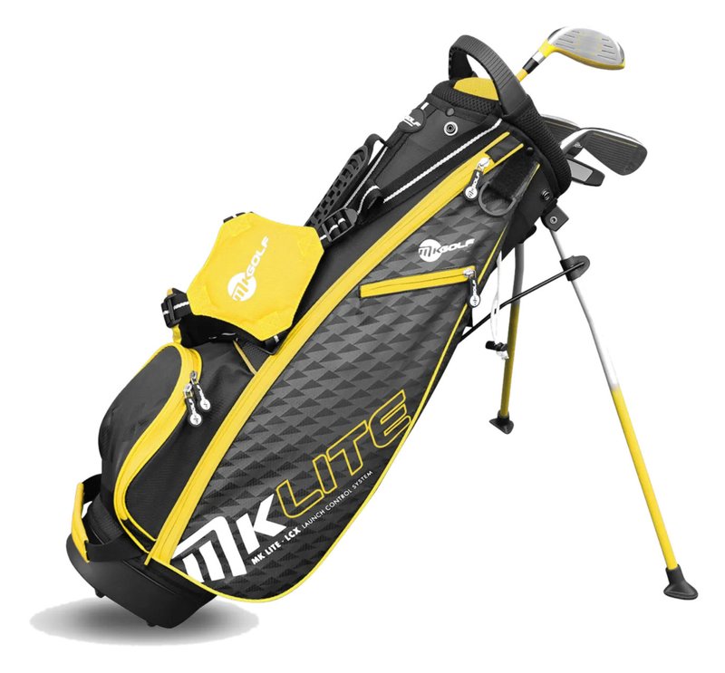 MKids Lite Junior golf set, graphite, + stand bag, yellow