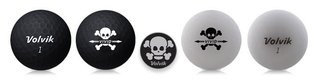 Volvik VIVID SKULL Edition golf pack (4 balls + ballmarker), mix of colors