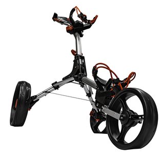 Ezeglide Compact+ manual trolley, charcoal/red