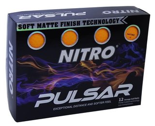 Nitro Pulsar golf balls, orange