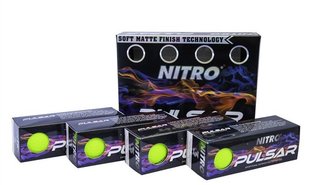 Nitro Pulsar golf balls, lime