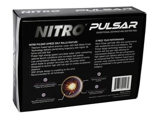 Nitro Pulsar golf balls, lime