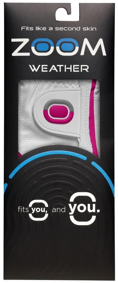 Zoom Zoom Weather Junior Golf Glove, white/fuchsia
