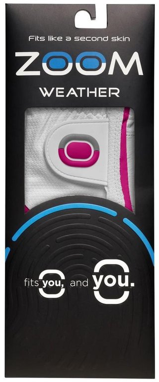 Zoom Zoom Weather Junior Golf Glove, white/fuchsia