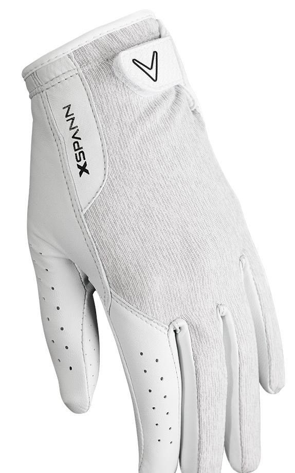 Callaway X Spann 19 ladies golf glove, white