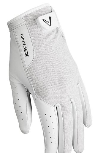 Callaway X Spann 19 ladies golf glove, white