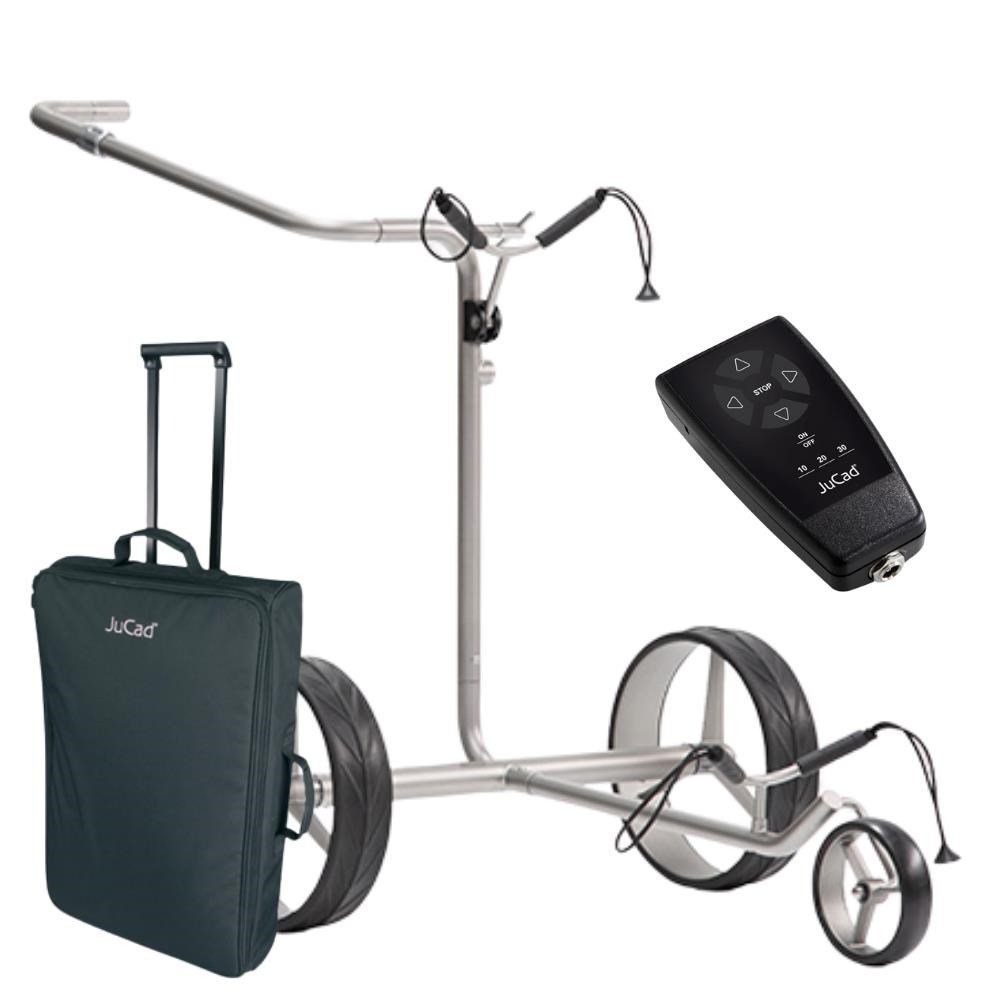 JuCad drive SL Titan Travel eX 2.0 electric trolley + remote control + transport bag (JRT-1), titanium