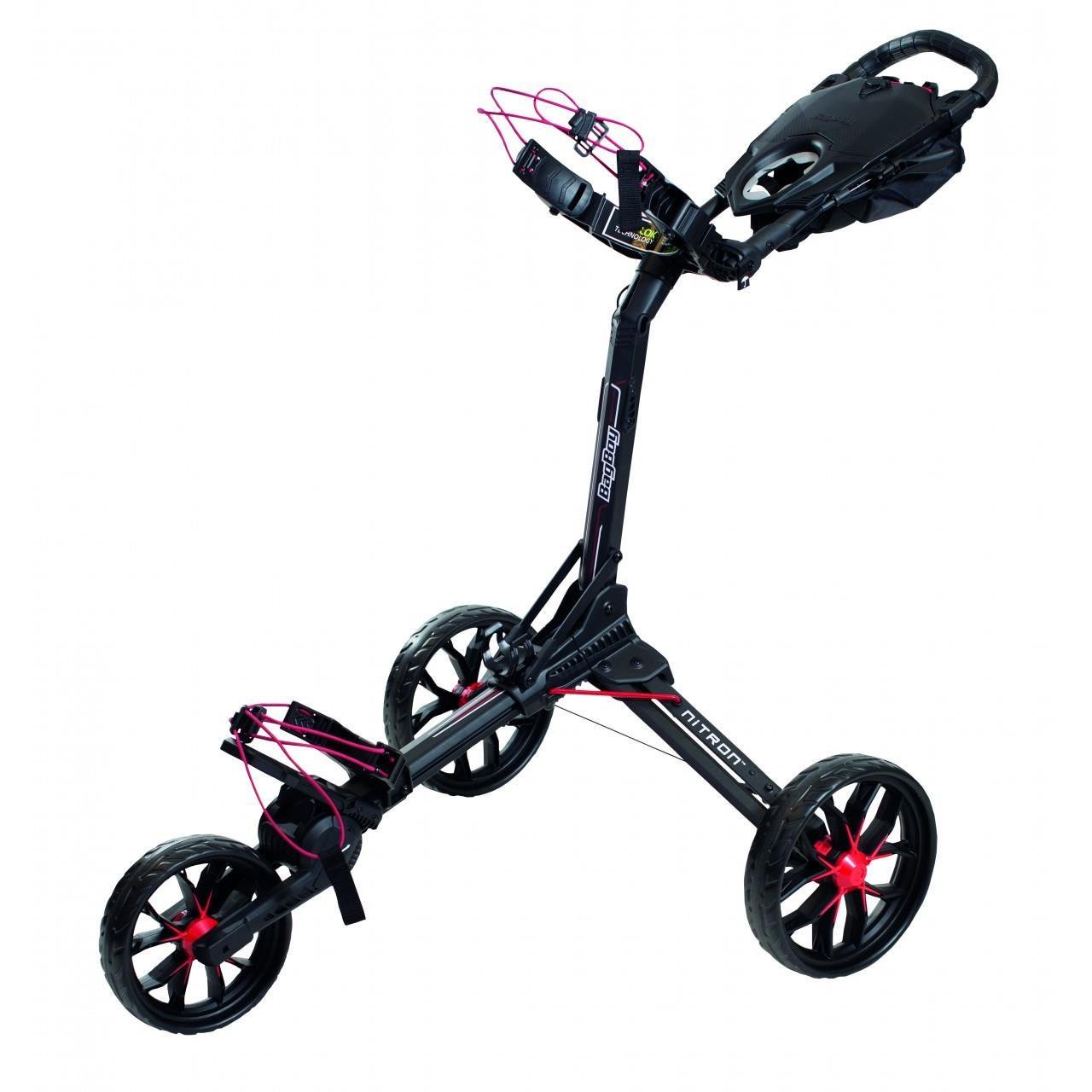 Bag Boy Nitron Auto-Open manual trolley, black/red