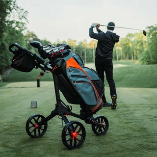 Bag Boy Nitron Auto-Open manual trolley, black/red