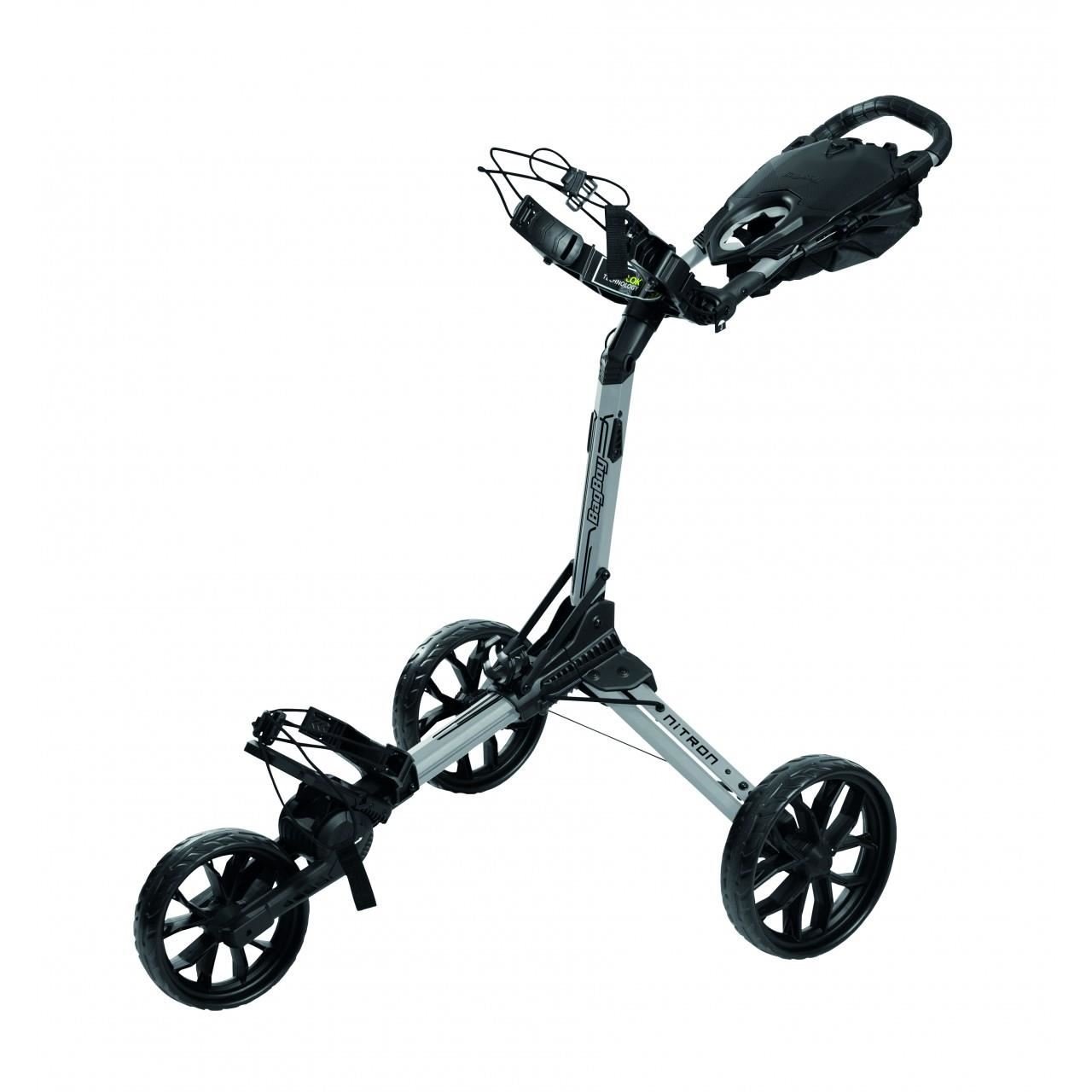 Bag Boy Nitron Auto-Open manual trolley, silver/black