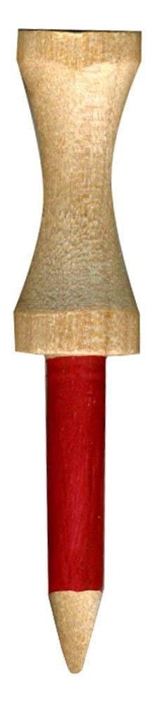 Pride Professional Tee System Step Tees Red Wood Tees 53mm (2 1/8"), 50 pcs