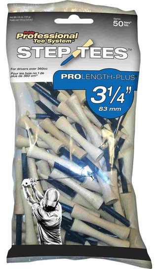 Pride Professional Tee System Pride Prolength Tees Blue wood tees 3 1/4" (83mm), 50pack