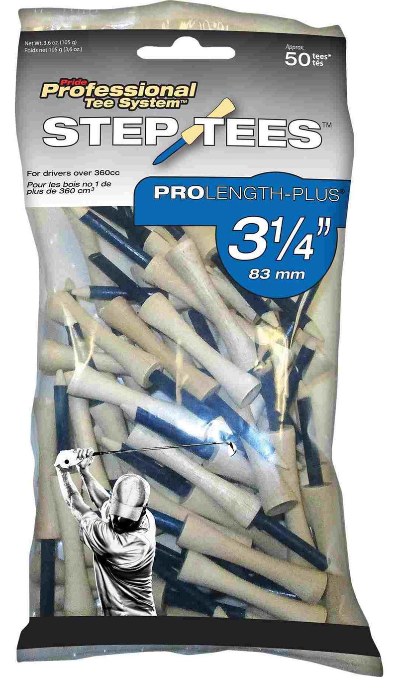 Pride Professional Tee System Pride Prolength Tees Blue wood tees 3 1/4" (83mm), 50pack