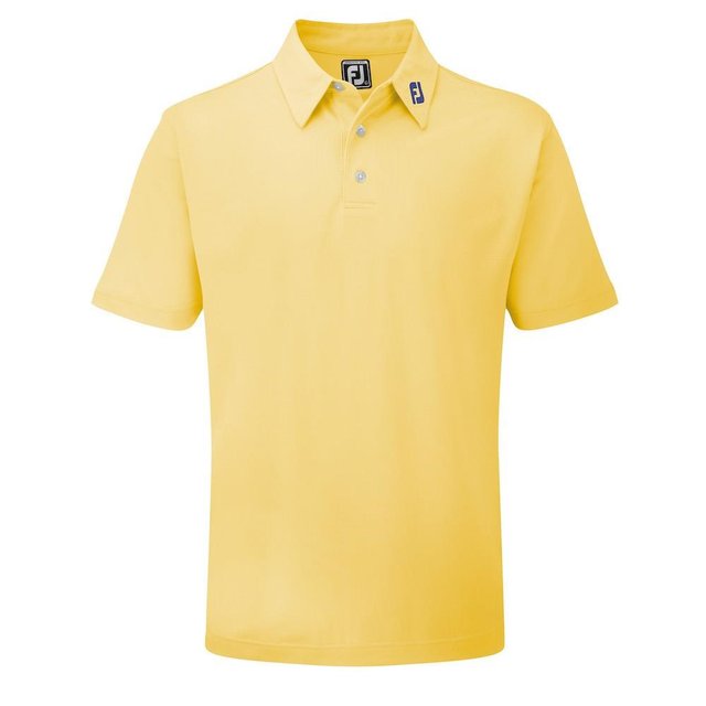 Plain golf polo shirt laid flat, ready for a chest logo