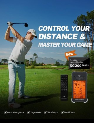 Voice Caddie Swing Caddie Launch Monitor SC200+ Black