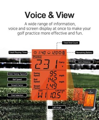 Voice Caddie Swing Caddie Launch Monitor SC200+ Black