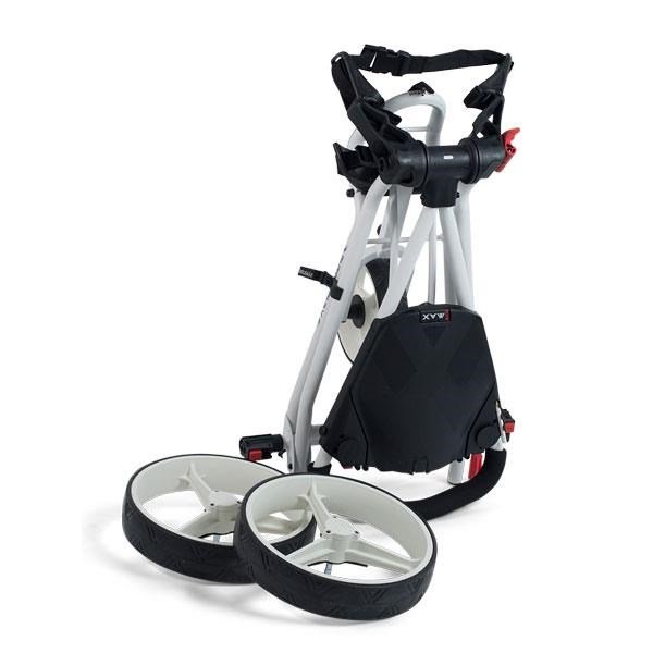 Big Max Autofold X manual trolley, black/lime