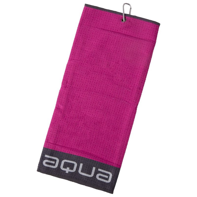 Big Max Aqua Trifold Towel, fuchsia/charcoal