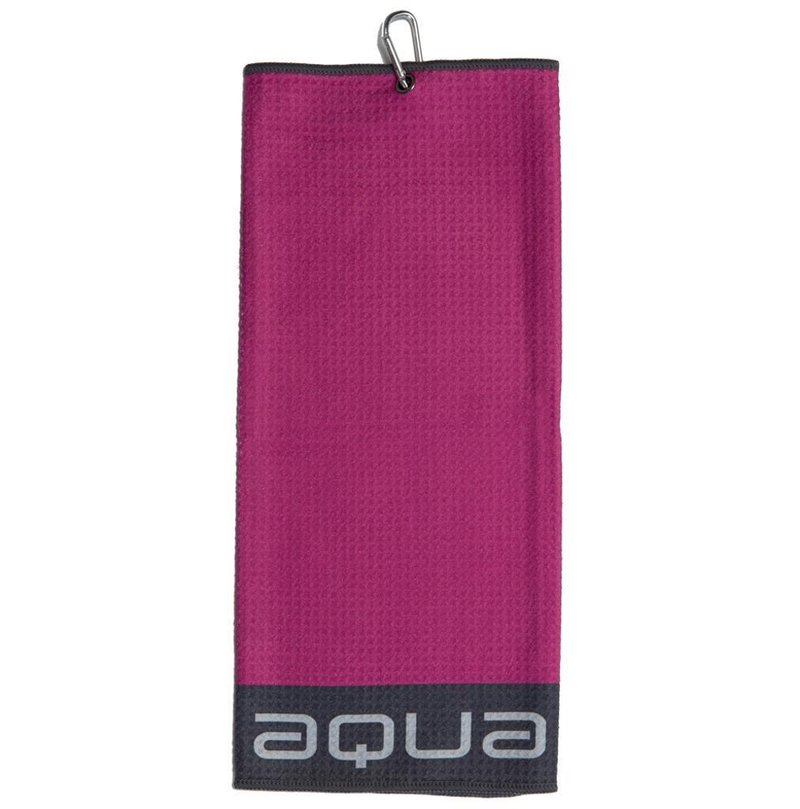 Big Max Aqua Trifold Towel, fuchsia/charcoal