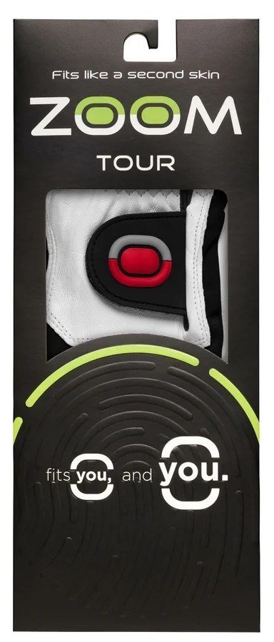 Zoom Zoom Tour mens golf glove, white/black, oversize, MLH