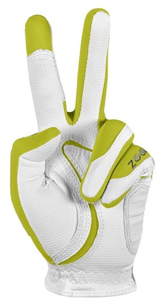 Zoom Zoom Weather mens golf glove, white/lime