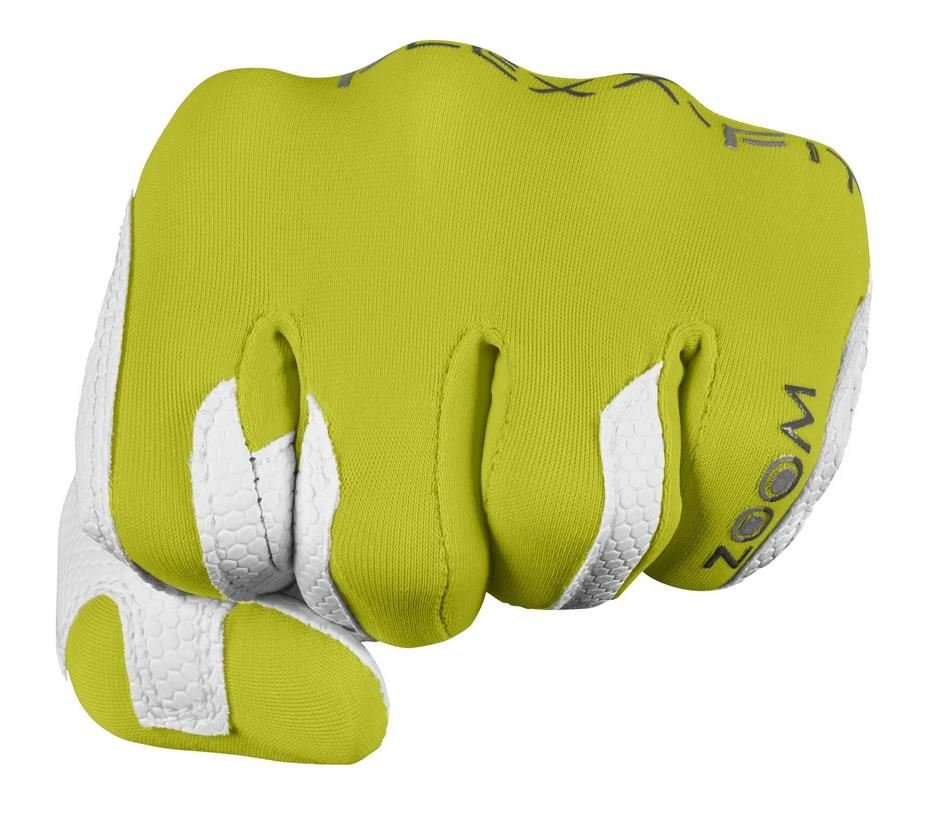 Zoom Zoom Weather mens golf glove, white/lime