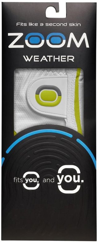 Zoom Zoom Weather mens golf glove, white/lime