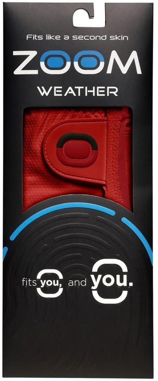 Zoom Zoom Weather mens golf glove, red