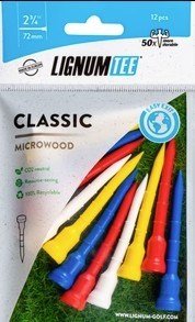 Lignum Tee 72mm (2 3/4") 12pack colour mix