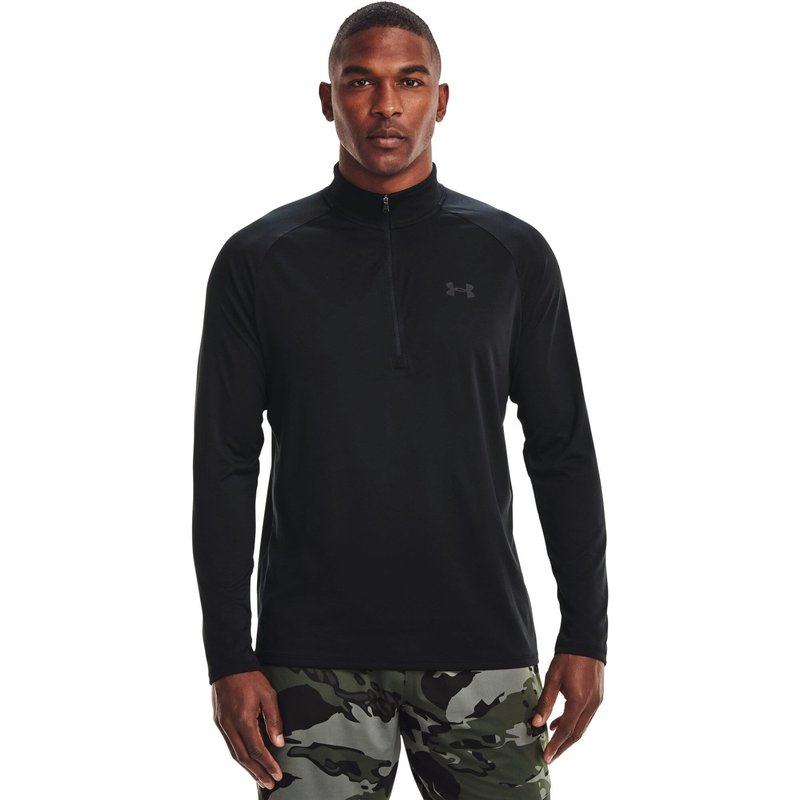 Under Armour Tech 2.0 1/2 Zip men's long sleeve shirt, black